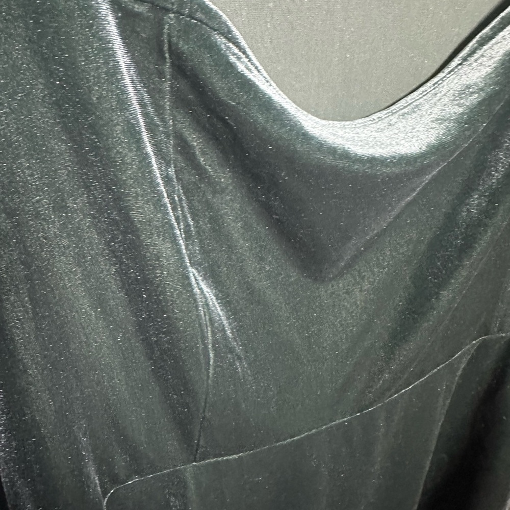 Old Navy Dark Green Velvet Dress XL New - Picture 6 of 7